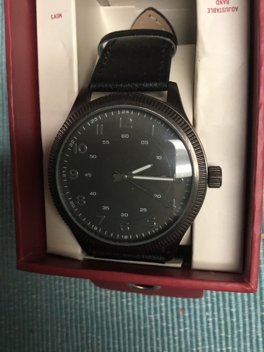 NIB Mens Merona Large Face Watch 45m Case | eBay display picture 2