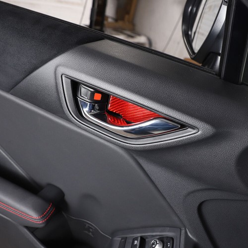 2×Red Carbon Fiber Interior Door Handle Bowl Trim For GR86 /Subaru BRZ 2022-2023 - Picture 10 of 12