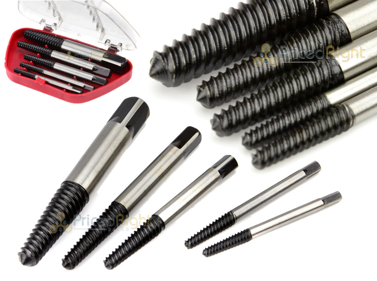 5Pc Screw Extractor Set Easy Out Drill 
