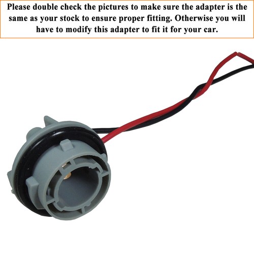 4pcs 1156 7506 BA15S Turn Signal Lights DRL Socket Wiring Harness Plug Adapters - Foto 4 di 4