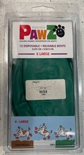 PROTEX PAWZ Disposable/Reusable Dog Boots x 12- X-Large- NEW- GREEN- NIP