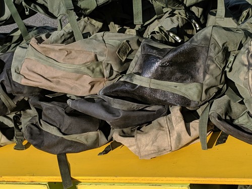 US Army Military Issue Foldable Deployment Duffel Gear Gym Transport Bag Painted - Picture 5 of 12