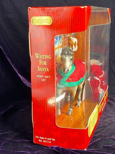 De Colección Raro Caballos Breyer "Esperando a Santa" Juego de Navidad 301114 Nuevo En Caja - Imagen 8 de 17
