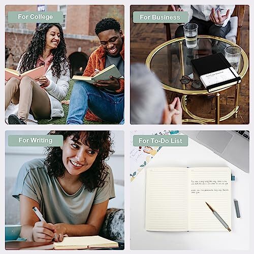 Notebook With Rearrangeable Pages Lined Journal Notebook, 320 Pages College Ruled Notebook, 100 Gsm Paper ...