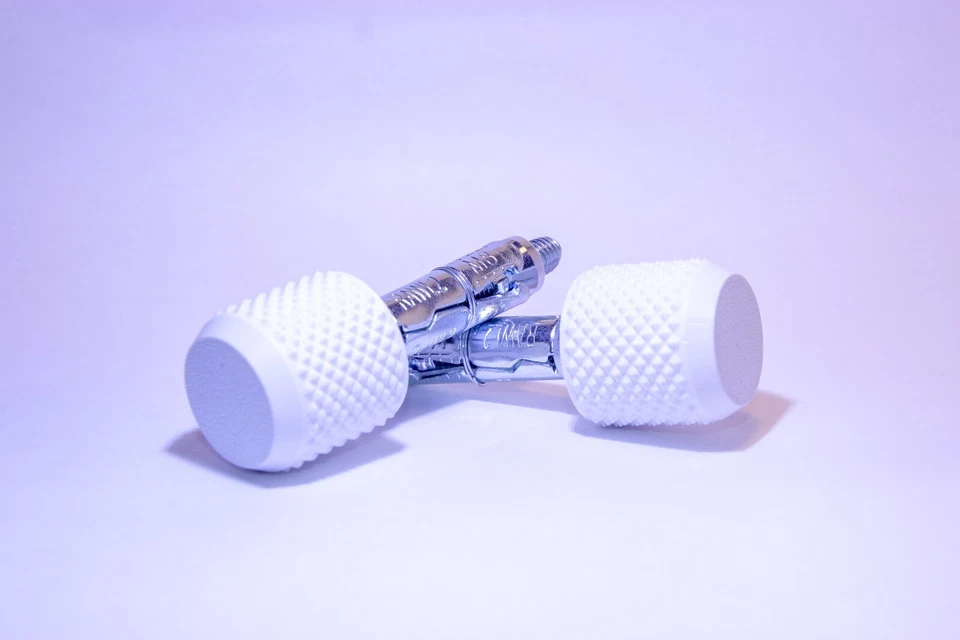 Lenkerenden / Bar Ends Universal für Motorrad (Enduro / Supermoto) | WEISS - Bild 3 von 3