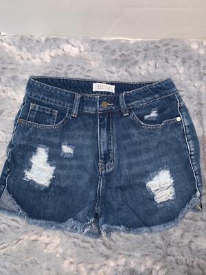 Nature Denim Shorts Womens Blue Cut Off 2