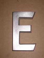 Cast Aluminum Block metal letter E 2 1/2 inch Long plaques gate sign