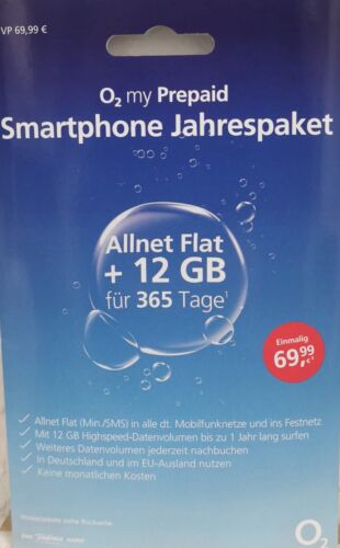 O2 My Prepaid Smartphone Jahrespaket für 365 Tage  Allnet Flat + SMS Flat + LTE - Bild 1 von 4