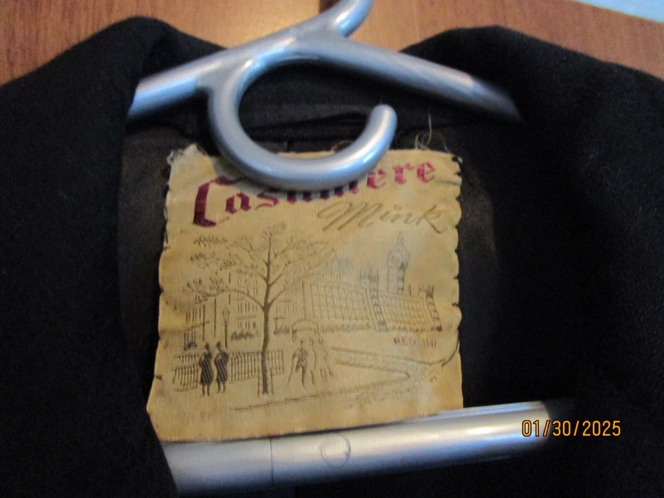 Abrigo largo para hombre Vintage Cashmere Mink talla L XL 42 44 Por favor, LEE la descripción Foto 3 de 4