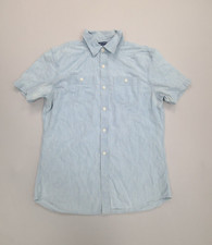 Old Navy Shirt Adult Large Blue Button Up Slim Fit Outdoors Casual Comfort Mens