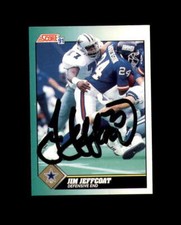 Jim Jeffcoat Hand Signed 1991 Score Dallas Cowboys Autograph