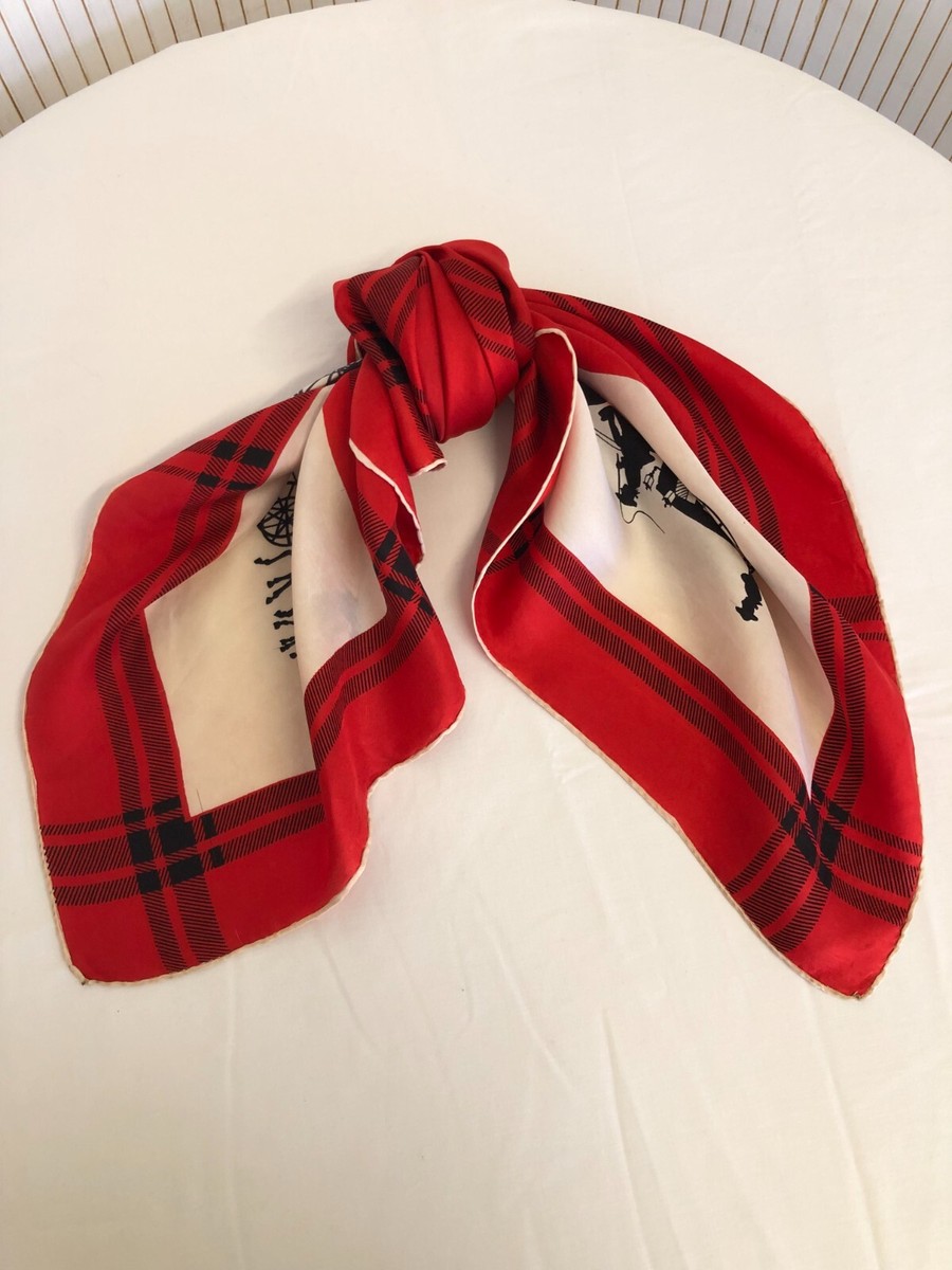 Foulard carré de soie 90cm Vintage Calèches Cadeau pour Femme