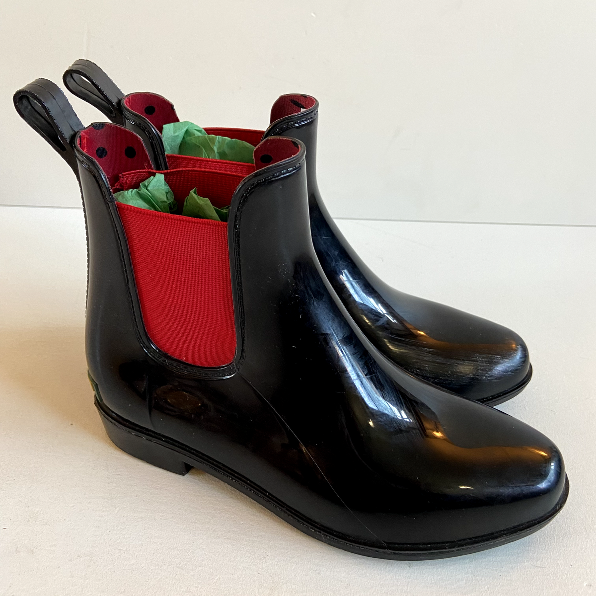 RALPH LAUREN Womens Tally Bo Rai Rain Short Boots Size 7B Black