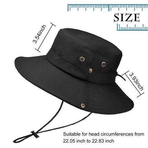 Sombrero de cubo plano de ala súper ancha Ushake impermeable para hombres mujeres sombrero para el sol para pesca - Imagen 100 de 127