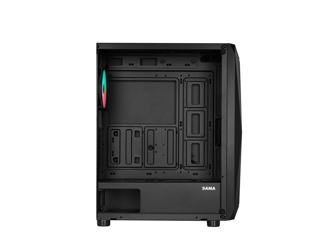 Sama 3313 Black USB30 Корпус игрового компьютера Micro ATX Tower из закаленного стекла с 4