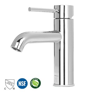 Light Chrome Single Handle Bathroom Faucet Basin Mixer Tap Lavatory Faucet Brass