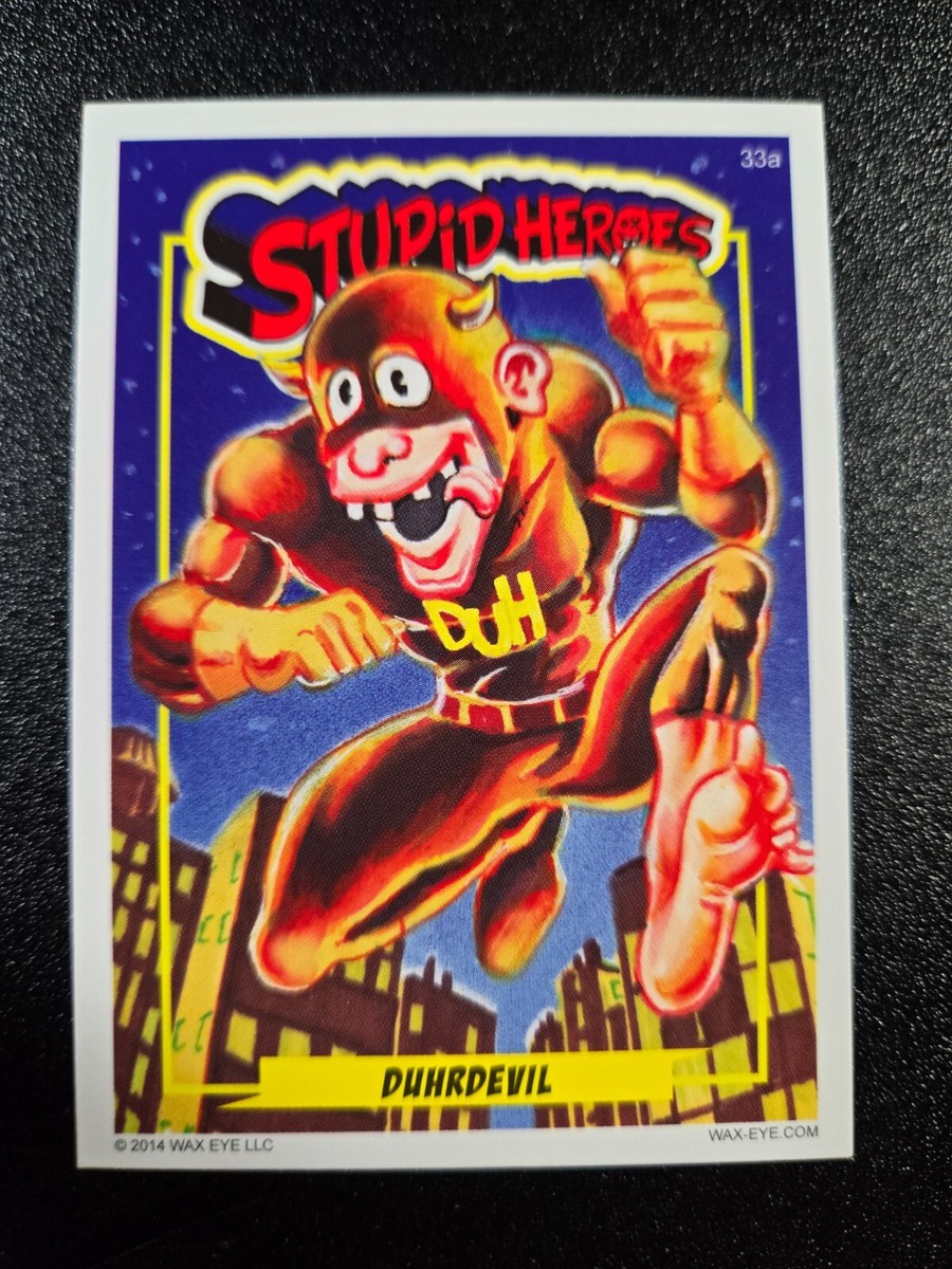 Daredevil Avengers Marvel Stupid Heroes Card Garbage Pail Kids