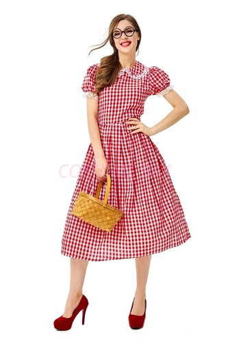Little Red Riding Hood Oktoberfest Holloween Costume Fancy Dress Fairytale Story - Picture 23 of 38