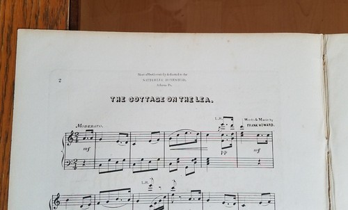 19th Cent. Sheet Music 1861 Rose Wreath ~ The Cottage on The Lea by Frank Howard - Picture 11 of 24