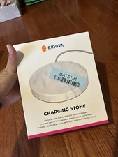 Einova Wireless Charging Stone with 10W Fast Charging - White Marble