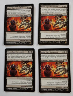 cards with ascend mtg MTG SOK Kuon, Ogre Ascendant Rare x4 Cards are in Great Shape