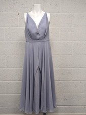 Ted Baker Celeyst Midi Dress Evening Wedding Bridesmaid Light Blue Purple 4 / 14