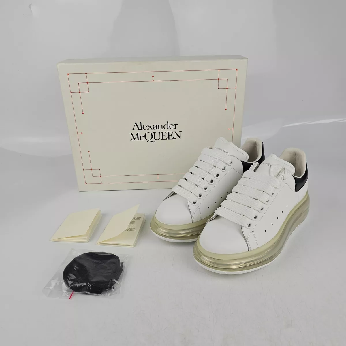 Alexander McQueen - Women's Oversized Low-top Sneakers - White - Leather - Sneakers - 35.5