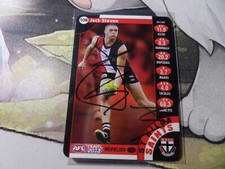 2013 AFL TEAMCOACH BASE ST KILDA Jack Steven #108 CARD HAND Signed