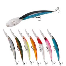 6PCS Big Fishing Lure Minnow 17cm 23g Wobblers Deep Artificial Swimbait Trolling