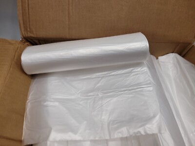 HDPE Natural 16-Mic Can Liner - 44 in. x 47 in.