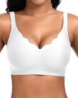 Nahtloser Push Up Bh Damen Ohne BüGel Gepolstert Schwarz GrößE M 2Er Set