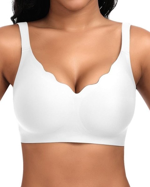 Nahtloser Push Up Bh Damen Ohne BüGel Gepolstert Schwarz GrößE M 2Er Set-image