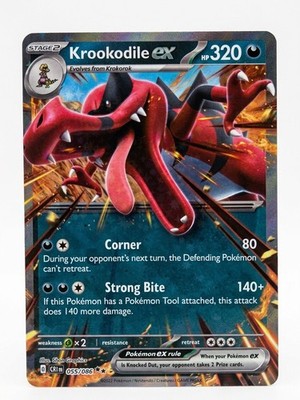 Krookodile ex 055/086 CRI EN Double Rare Holo Darkness Pokemon Card Ultra RareNM