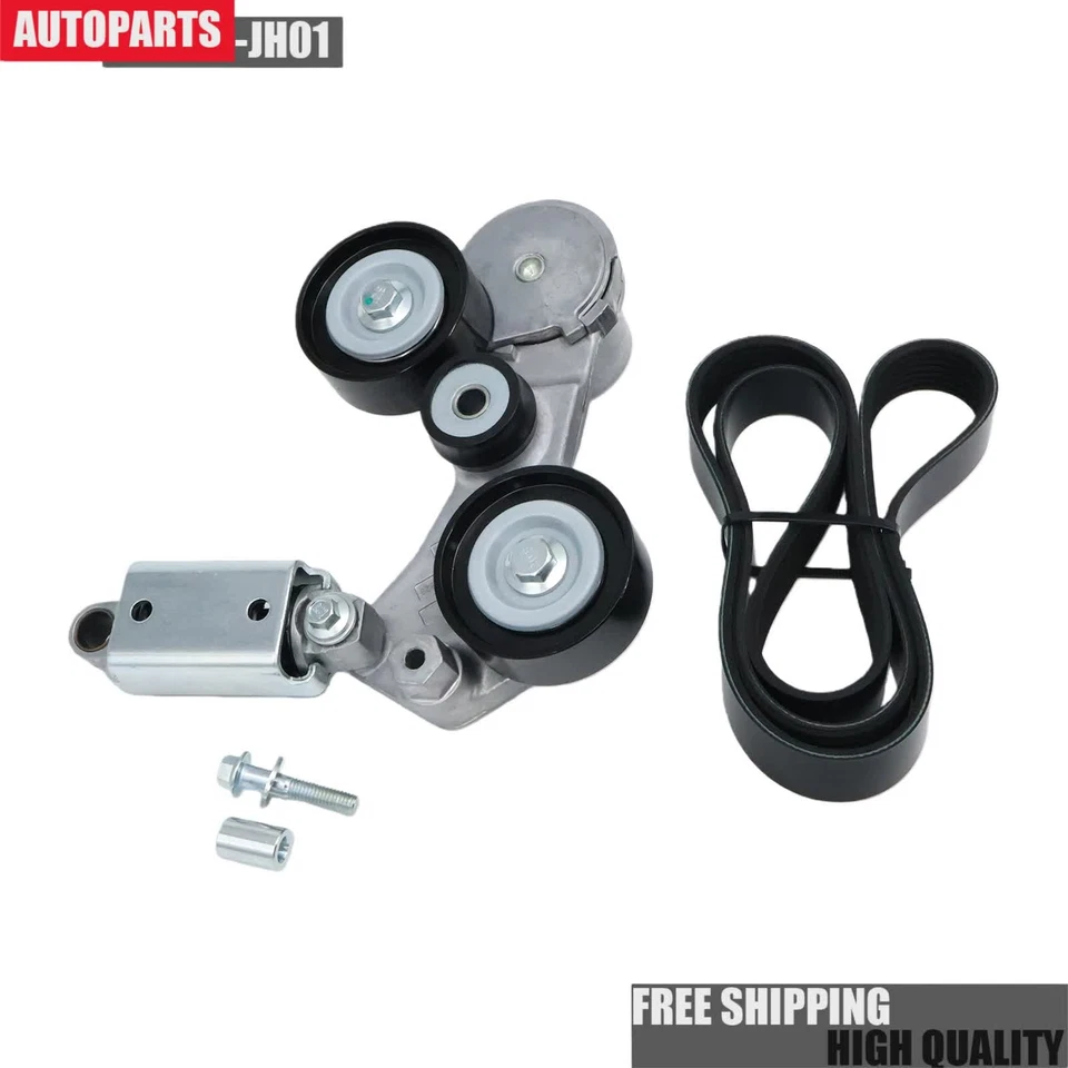 2x Serpentine Belt & Tensioner Assembly For 2012-2016 Buick LaCrosse Regal 2.4L - Image 2 of 4