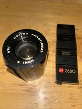 Vintage GAF 2680 Remote For Slide Projector And Coated Anastigmat Len 4 F3.5