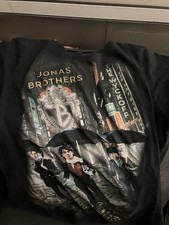 Jonas Brothers Vintage Graphic Junior XXL Black T-Shirt 100% Cotton