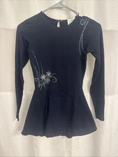 Ice Skating Dress Leotard Black With Sequins Small Mondor