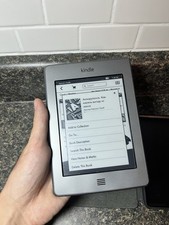 Amazon Kindle Touch 4th Gen 6 Wi-Fi 4GB E-Reader D01200 Metal Gray Tested Works