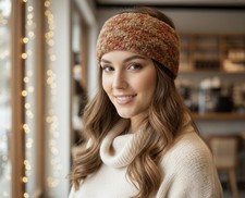 New Coach Women  s Sweater Headband Tan Color One Size For Warm Winter Gift