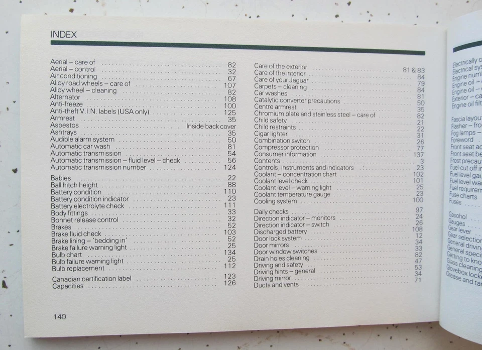 1988 88 1989 89 1990 90 1991 JAGUAR XJS XJ-S OWNERS MANUAL COUPE and CONVERTIBLE - Imagem 4 de 4