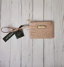 London Fog Wristlet Blush Croco Wallet