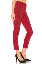 NWT Current/Elliott The Stiletto in Red Warped Leopard Crop Skinny Jeans 27
