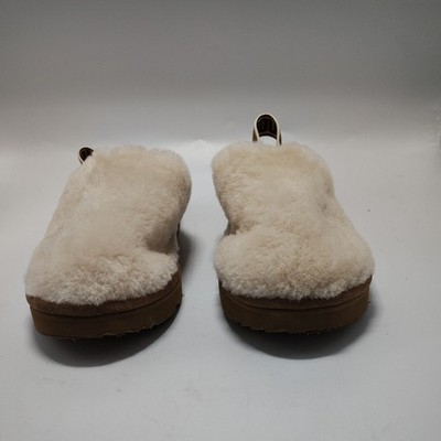 UGG Fluff Yeah Clog Sling Back Toddler Sz 10 Shearling Cozy Slip On Slippers Tan