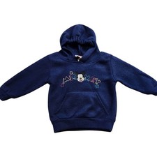 Vintage Mickey For Kids Fleece Embroidered Hoodie Sz 2T