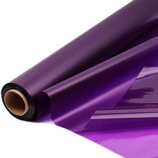Violet Cellophane Wrap Roll,Colorful Cello 34 In Wide X 100 Ft Long, Transluc...