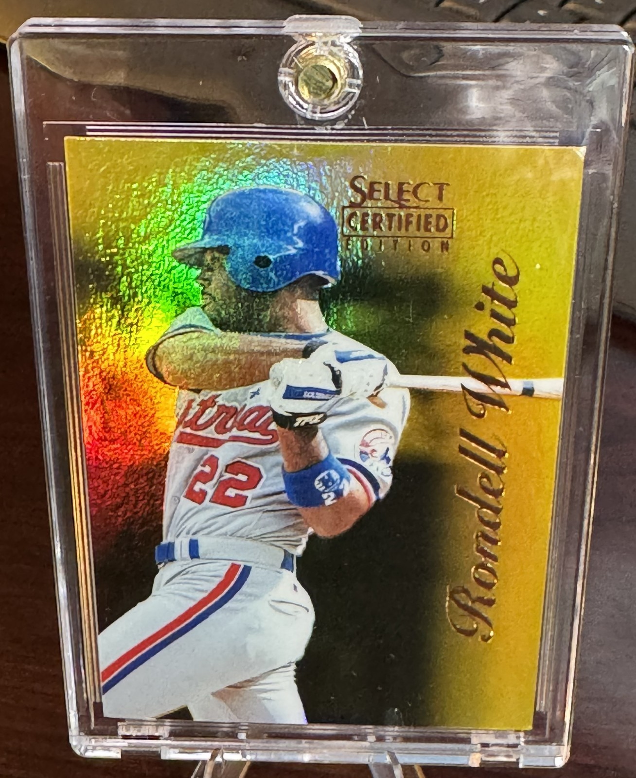 1996 RONDELL WHITE SELECT CERTIFIED MIRROR GOLD #29 EXPOS 30 MADE READ