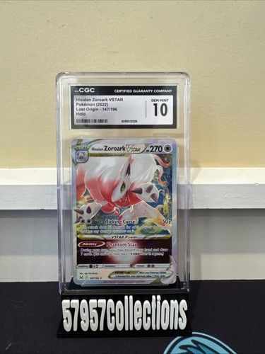 Pokémon TCG Hisuian Zoroark VSTAR Sword & Shield Lost Origin Holo Card 147/196
