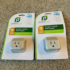 2 Pack Practecol Power Saver Simple Switch Outlet Adapter Green Energy 2 Pack Practecol Power Saver Simple Switch Outlet Adapter Green Energy