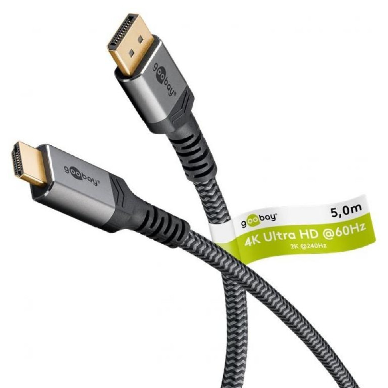 Goobay Gris 65271 Câble Displayport 5 M Hdmi - Neuf - Image 2