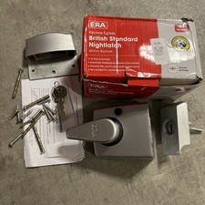 Scratched British Standard 60mm Nightlatch Backset Satin Chrome High Security